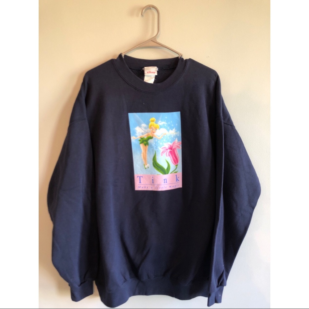 Tinker Bell Graphic Crewneck Sweatshirt - Navy